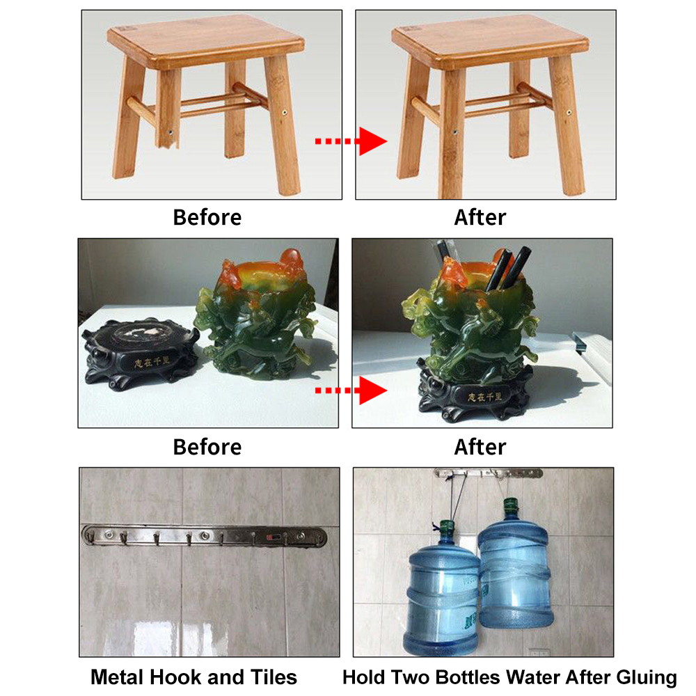 กาวซุปเปอร์แข็งแกร่งอันทรงพลัง 502 กาวทันทีการเชื่อมไซยาโนอะคริเลตแห้งเร็วแก้วโลหะพลาสติกหนังหินไม้ซีเมนต์