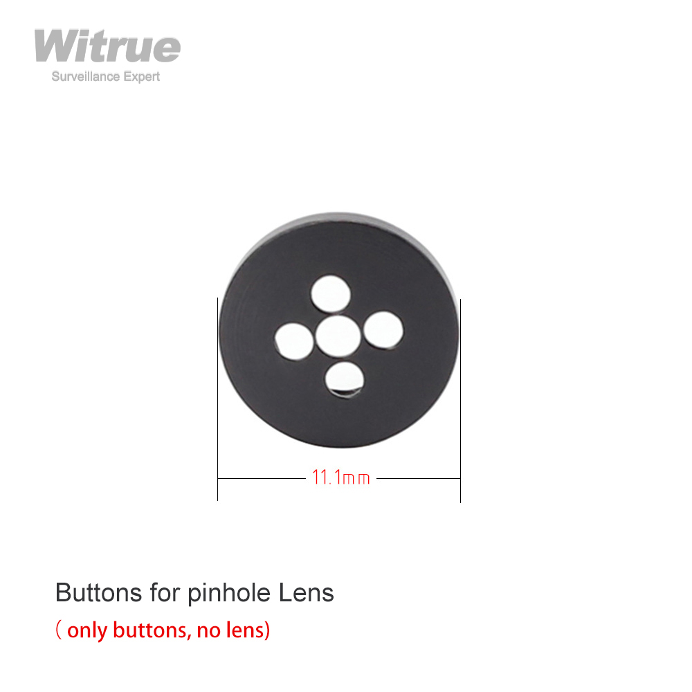 Металлические кнопки Witrue CCTV для объектива Phinhole с винтовым креплением, размер 6,4 мм * P0.5, диаметр 11,1 мм