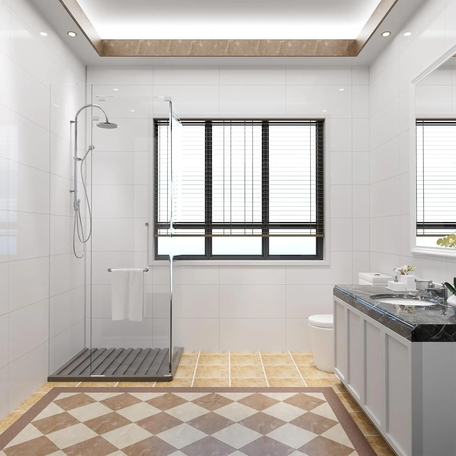 Peel and Stick Marble Wall Panels, Bathroom Waterproof Panels for Showers, 10 Pieces 31.5in x 15.7 in(Covers 34.34sqft)