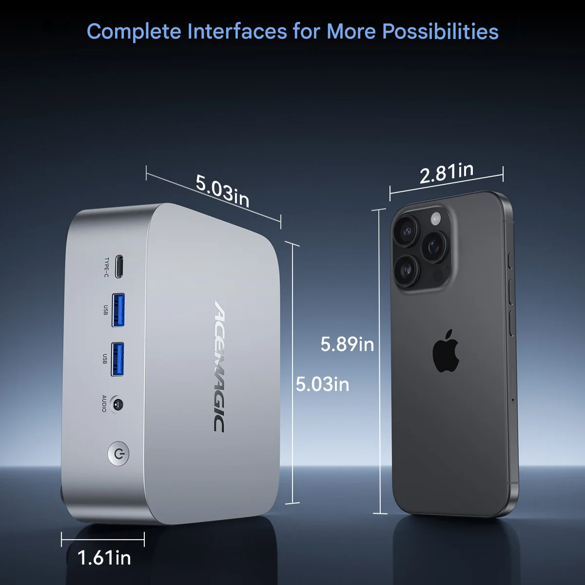 ACEMAGIC M1 Mini Gaming PC Intel Core i9-11900H Mini Computer 4K Triple Display Mini Desktop Computers BT5.2/WiFi 6/Dual Channel