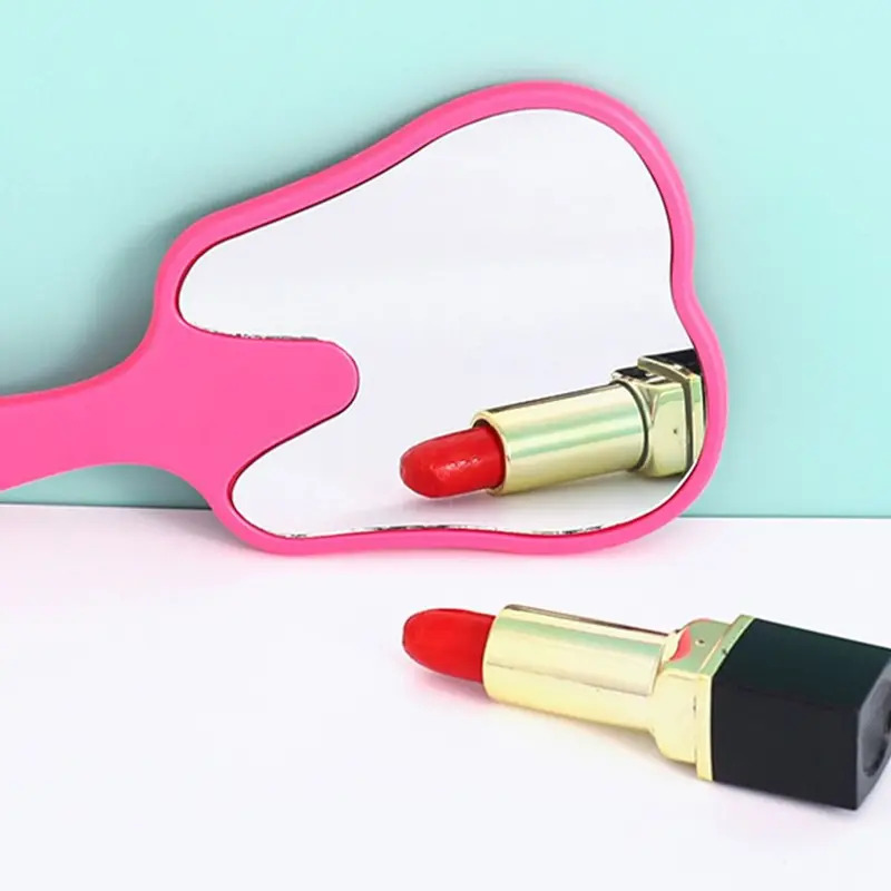 Espejo de mano en forma de diente, bonito espejo de maquillaje, espejos dentales de mano con mango, espejo de maquillaje de alta definición, espejo de mano