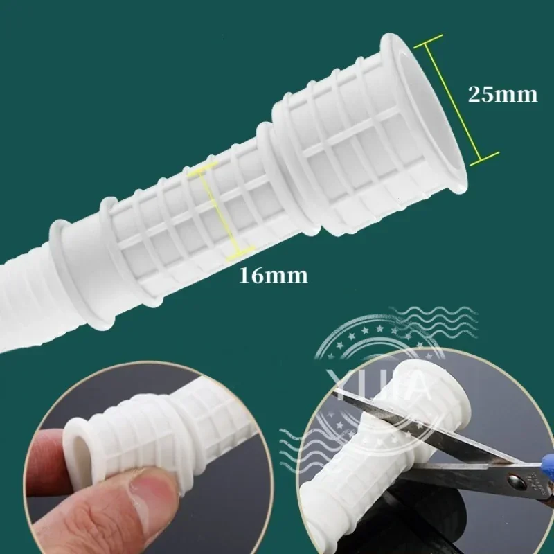 1-4M สีขาวท่อระบายน้ําท่อท่อเข้าขยายท่อระบายน้ําหลอดสําหรับเครื่องปรับอากาศซักผ้า Maching ก๊อกน้ําห้องครัวอุปกรณ์เสริม