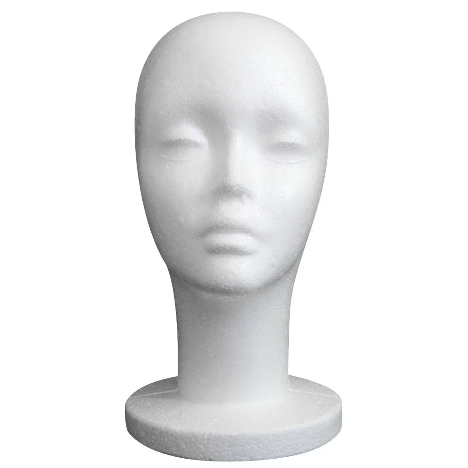 หญิง Styrofoam Mannequin Manikin HEAD รุ่นโฟมวิกผมแว่นตา
