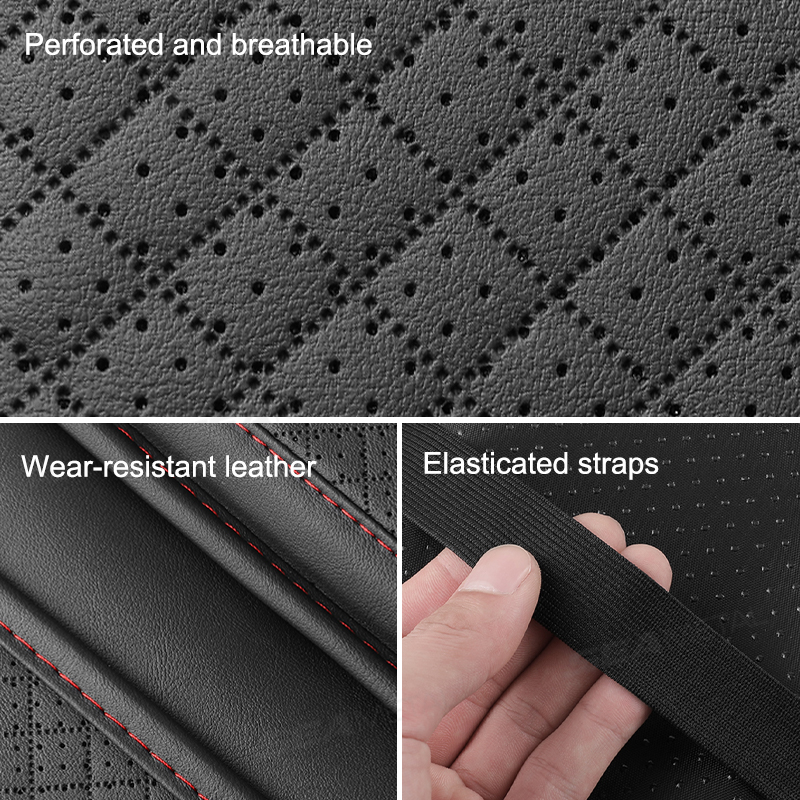 BLALION Leather Car Armrest Box Pad Memory Foam Center Console Arm Rest Protector Cover with Storage Pocket Elbow Rest Cushion