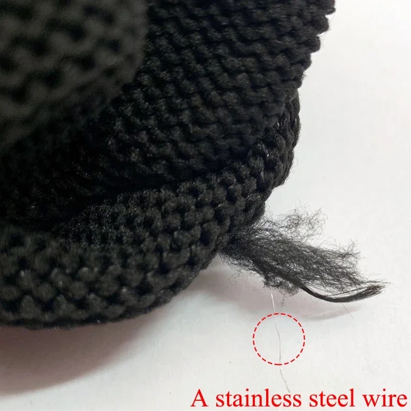 1 Paar schnittfeste Anti-Schnitt-Sicherheitsschutzhandschuhe aus Edelstahldraht der Güteklasse 5, Handschuhe aus Stahldraht in Industriequalität