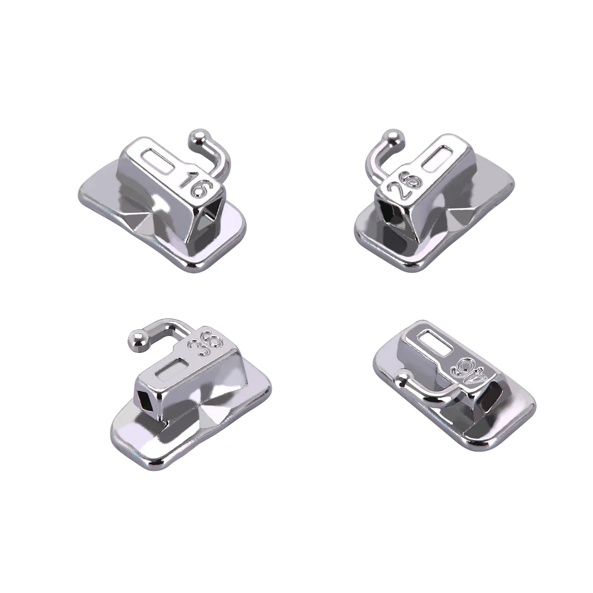 AZDENT 5 กล่องทันตกรรมวงเล็บจัดฟัน Passive Self Ligating MIM Monoblock พร้อม Buccal หลอด MBT/Roth 0.022 345 ตะขอ
