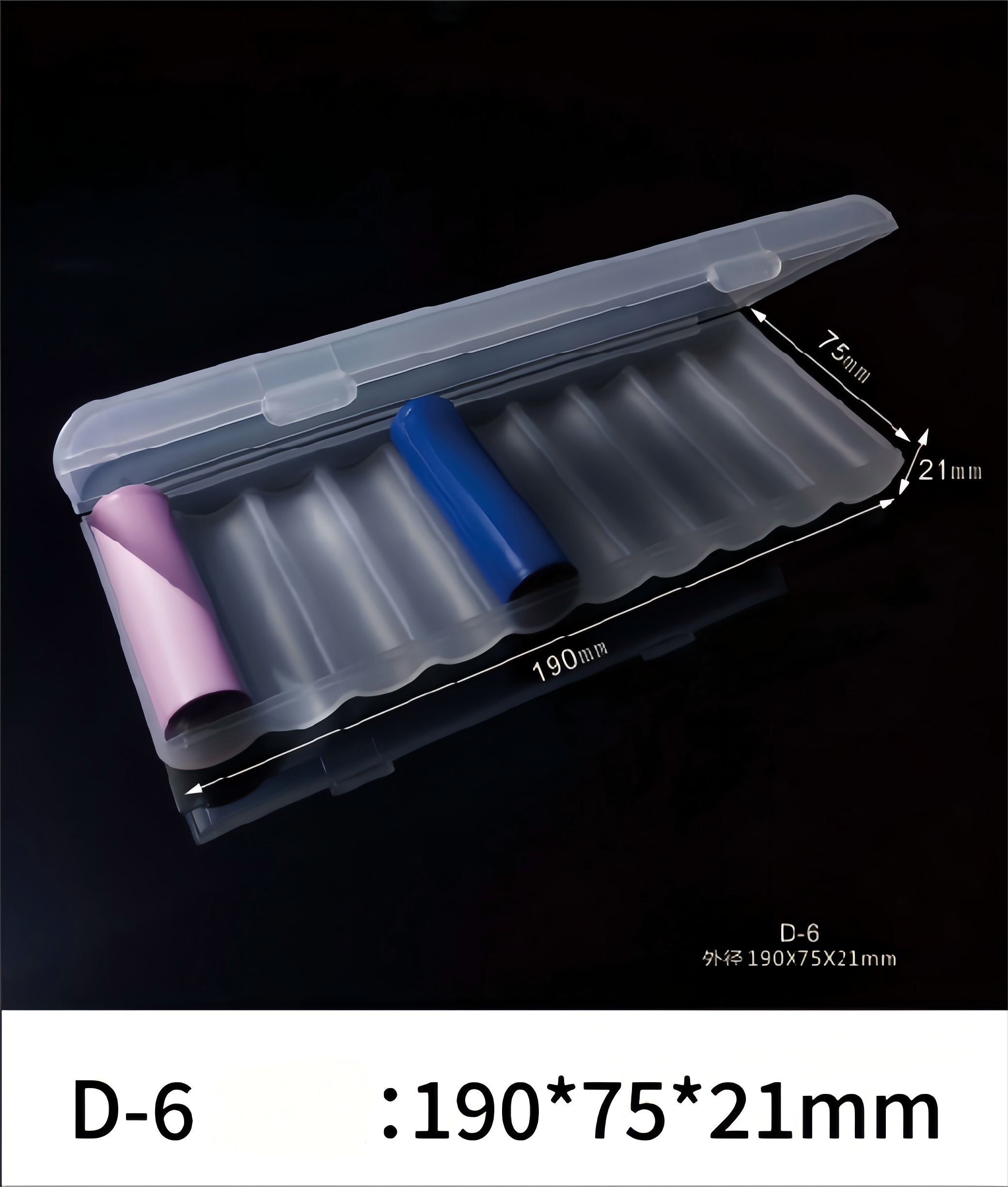 Waterproof multi-slot battery storage box, hard plastic battery case, portable travel storage in white