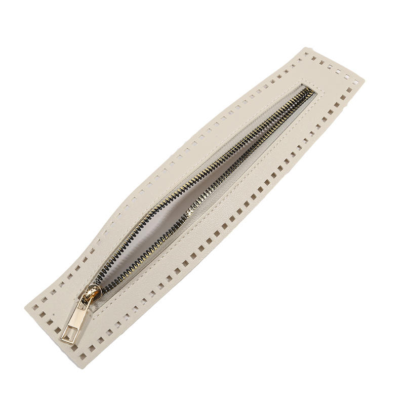 Cremallera de cuero de 27cm de largo, útil para bolso de ganchillo, Hardware, cremallera sólida, accesorio de costura, bolso útil, cremallera de cuero práctica
