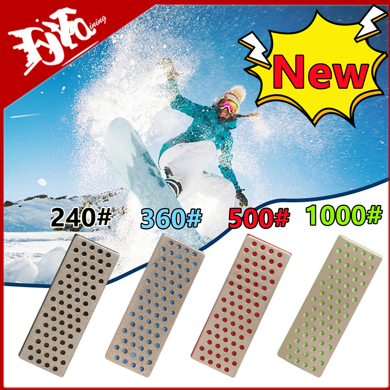 4-Style-Diamant-Schleifstein für Skiränder, Skifahren, professioneller Messerschärfer, Körnung 240, 360, 500, 1000, Ski-Zubehör im Freien