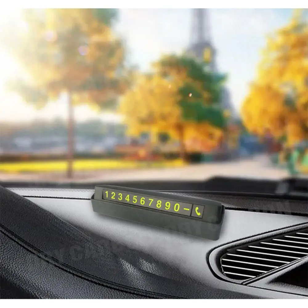 Temporary Parking Card Phone Number Card Plate Telephone Number Car Park Stop Sticker Display Automobile Accessories