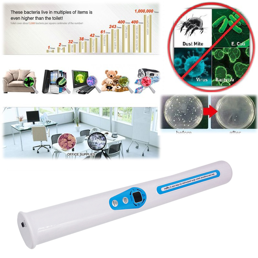 ポータブルUVライトスティック,ディープクリーニング,家庭,ホテル,バスルーム,旅行