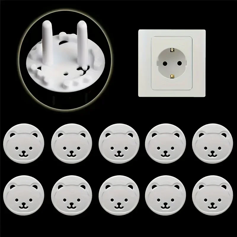 10X Power Kid Socket Cover Baby Child Protector Guard Mains Point Plug Bear