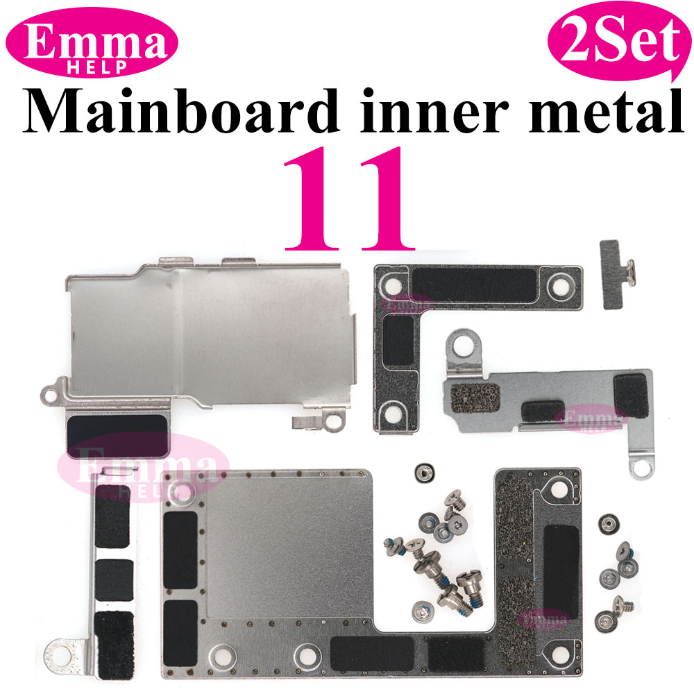 2Set Innere Metall LCD Batterie Abdeckung Platte mit Schrauben Für iPhone 11 12 13 Pro Max XS XR X halterung Halter Clip Schraube Teile