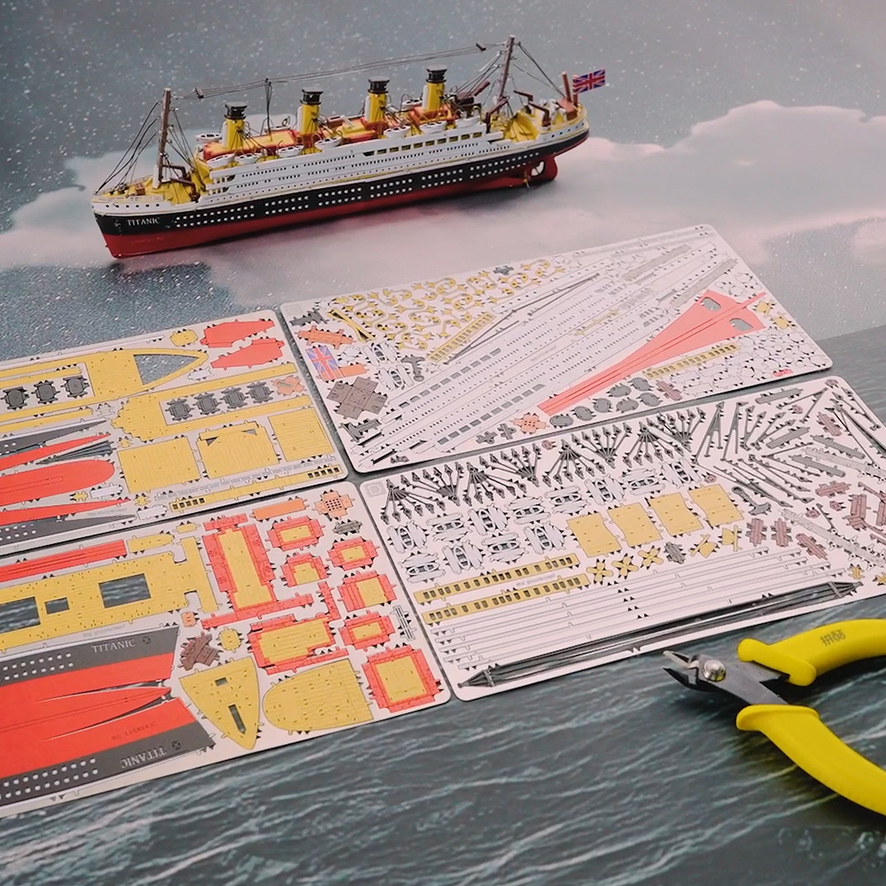 Piececool-大人のための3次元の金属パズル,セット226ピース,磁気ビルディングブロック,家の装飾