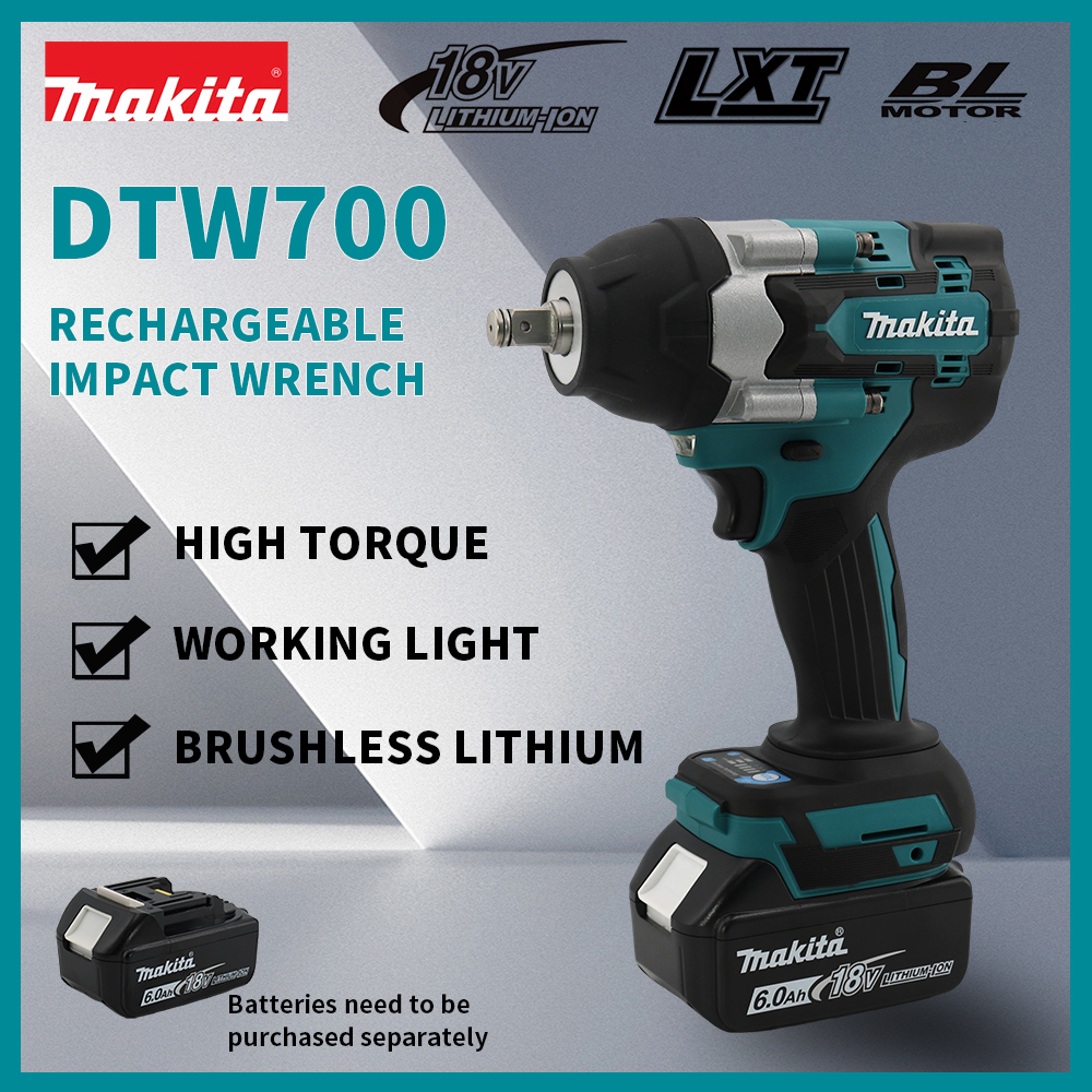 Makita DTW700 bezszczotkowy klucz elektryczny wysoki moment obrotowy 18V wiertarka akumulatorowa wkrętarka akumulatorowe narzędzia elektryczne klucz dynamometryczny