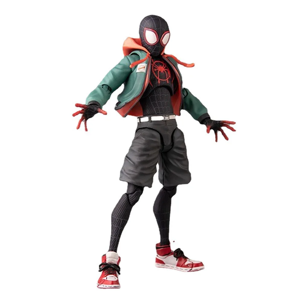 Spiderman: Into the Spider-Verse Miles Morales figura de acción modelo Peter Parker Miles estatuilla juguetes muñeca para niños regalo de juguete