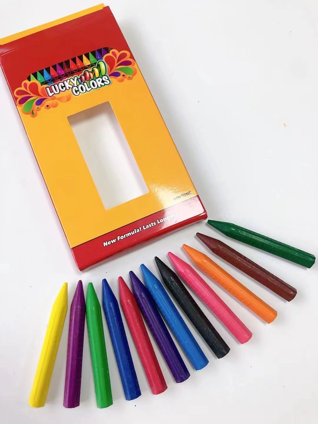 12pcs Color Crayons Do not Dirty Hands Washable Wax Crayon Pencil Marker Oil Painting Drawing Sticks Colored Crayons