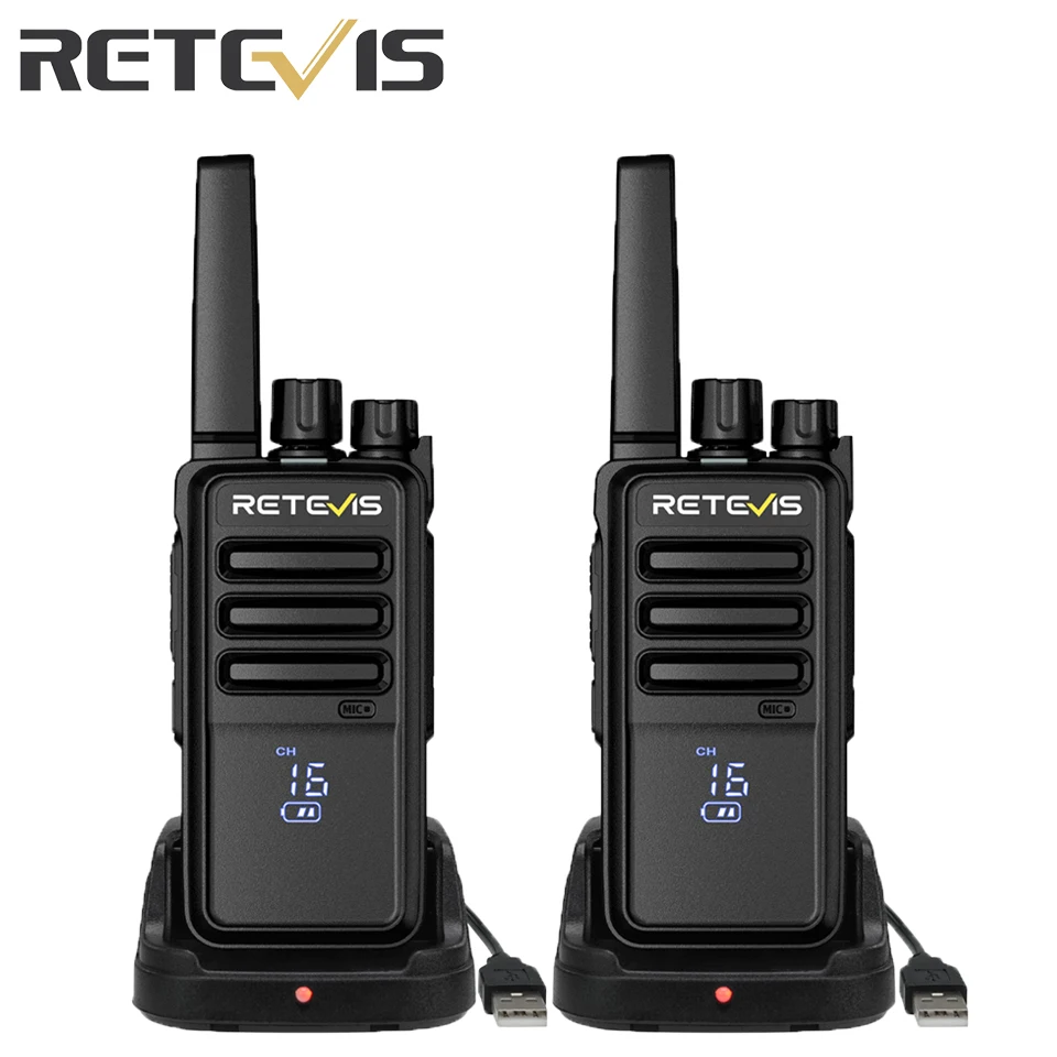 Retevis RT68H RT668H Walkie Talkie Walkie-talkie sin licencia Pantalla oculta de largo alcance Práctico Radio tipo C Comínicador Negocios