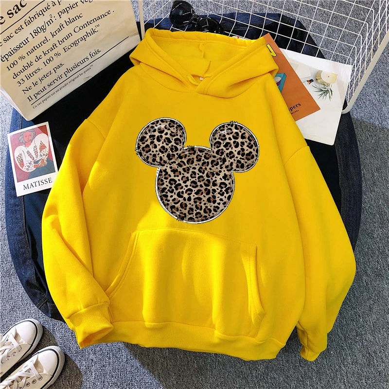 Модные толстовки с капюшоном Минни Дисней Kawaii Микки Маус, женский свитшот, детская уличная одежда в стиле Харадзюку для мальчиков и девочек, одежда унисекс