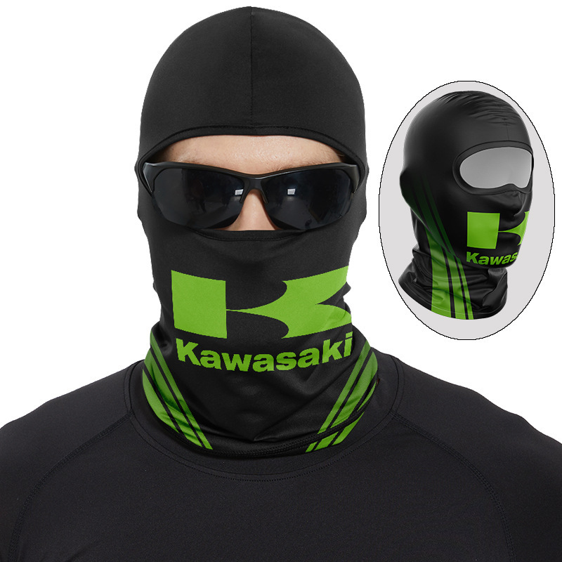 Cubierta de cabeza de seda de hielo para motocicleta Kawasaki, máscara de protección solar, cubierta de cabeza de casco de motocicleta, nuevo