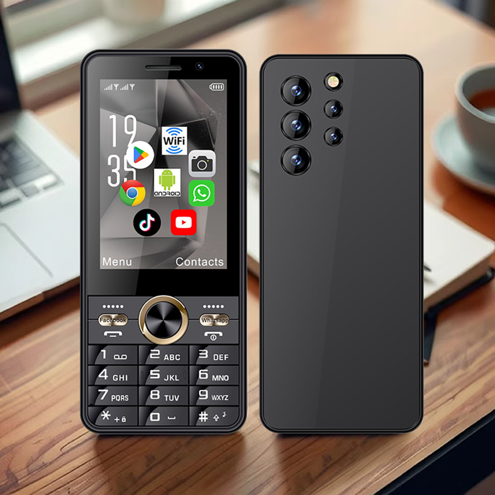 Teclado de pantalla táctil desbloqueado de 3,5 "Android Smart Slim teléfono para personas mayores 4G LTD Google Play OS 8,1 botón pulsador Dual SIM WiFi Hotspot