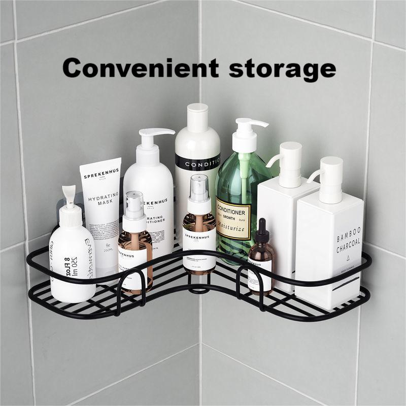 HOShelf-Étagère de douche murale sans poinçon, étagère de rangement pour shampooing, étagère d'angle pour épices de cuisine, accessoires