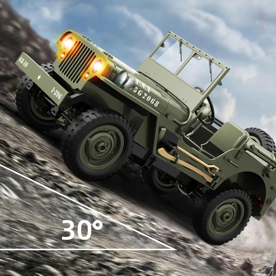 JJRC C8815 Rc Auto 1:10 JEEP MB 2.4g 4wd RTR Crawler Klimmen Schaal Militaire Vrachtwagen Terreinwagen Volwassen Speelgoed Cadeau voor Kinderen