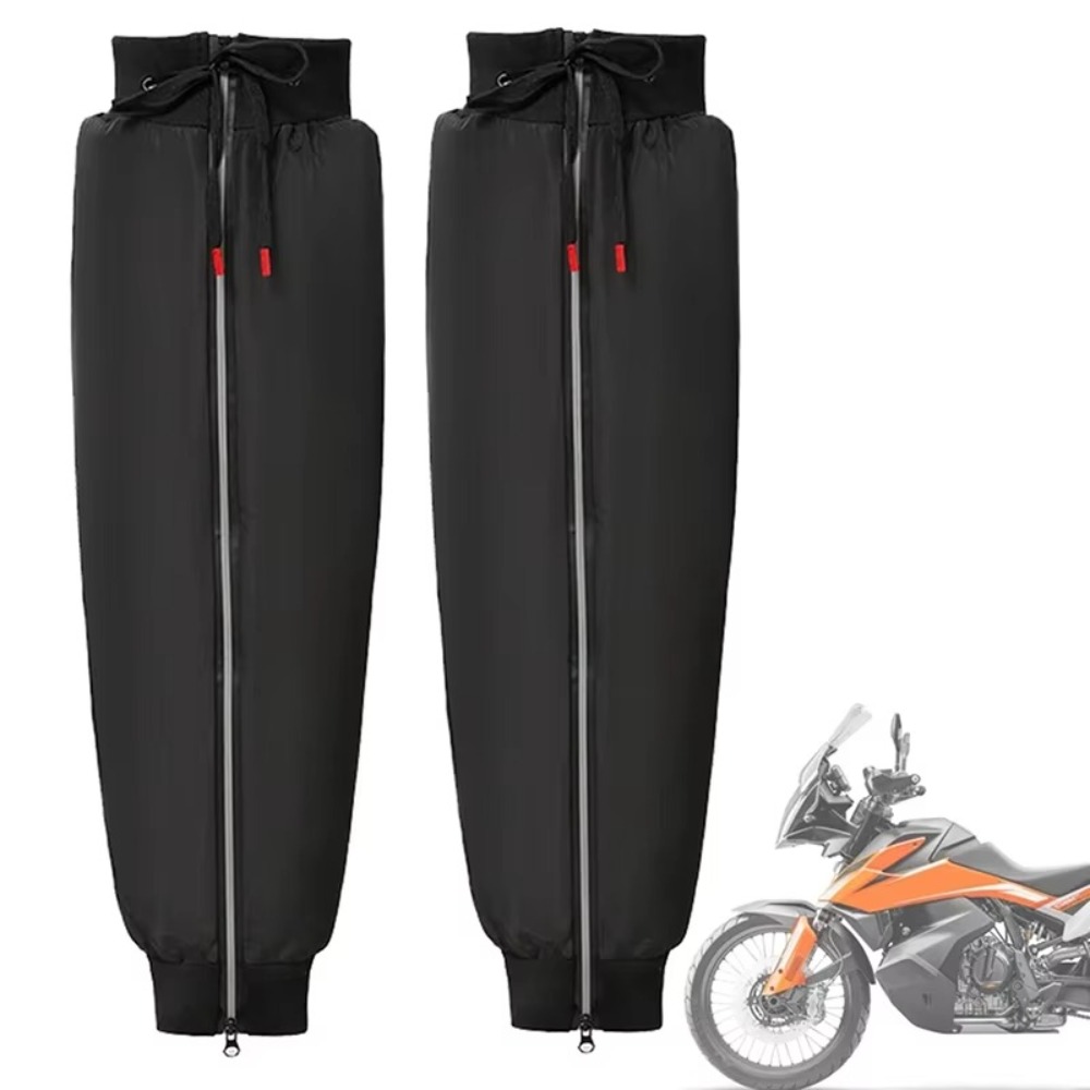 High Quality 60/70/75CM Motorcycle Knee Pads Thicken Reflective Strip Design Leg Cover Unisex Warm Cycling Leg Warmer