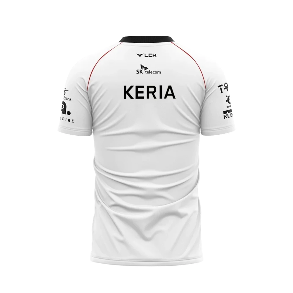 Camiseta de uniforme del equipo T1 Esports para hombre, camiseta de la Liga de Leyendas, finales del mundo, juegos LOL, soporte para seguidores, novedad de 2024