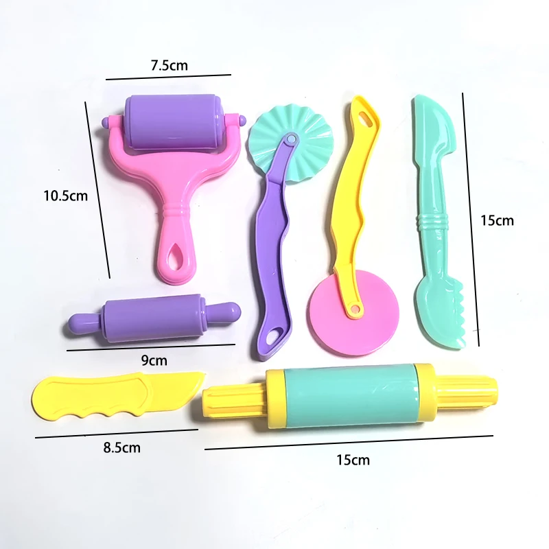 Juego de accesorios para masa de juego, herramientas para masa con varios moldes de plástico, cortadores, modelo de arcilla para niños, 25-32 Uds.