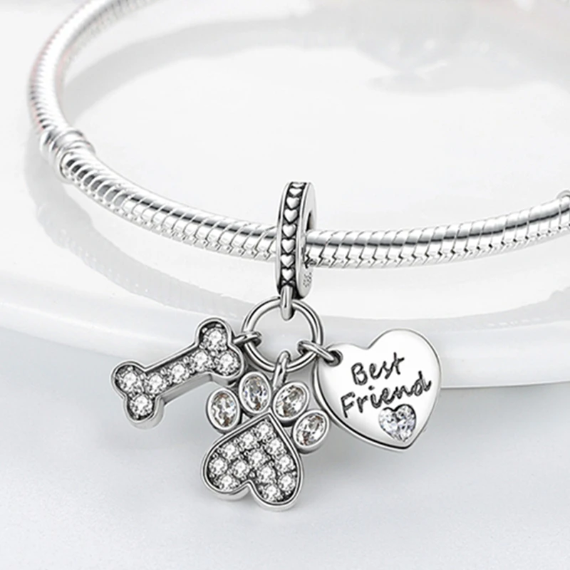 Conjunto de cuentas de flores para cámara de moda, pulsera Original de 3mm, joyería DIY para mujer, fabricación de regalos, superventas, 2024, 925