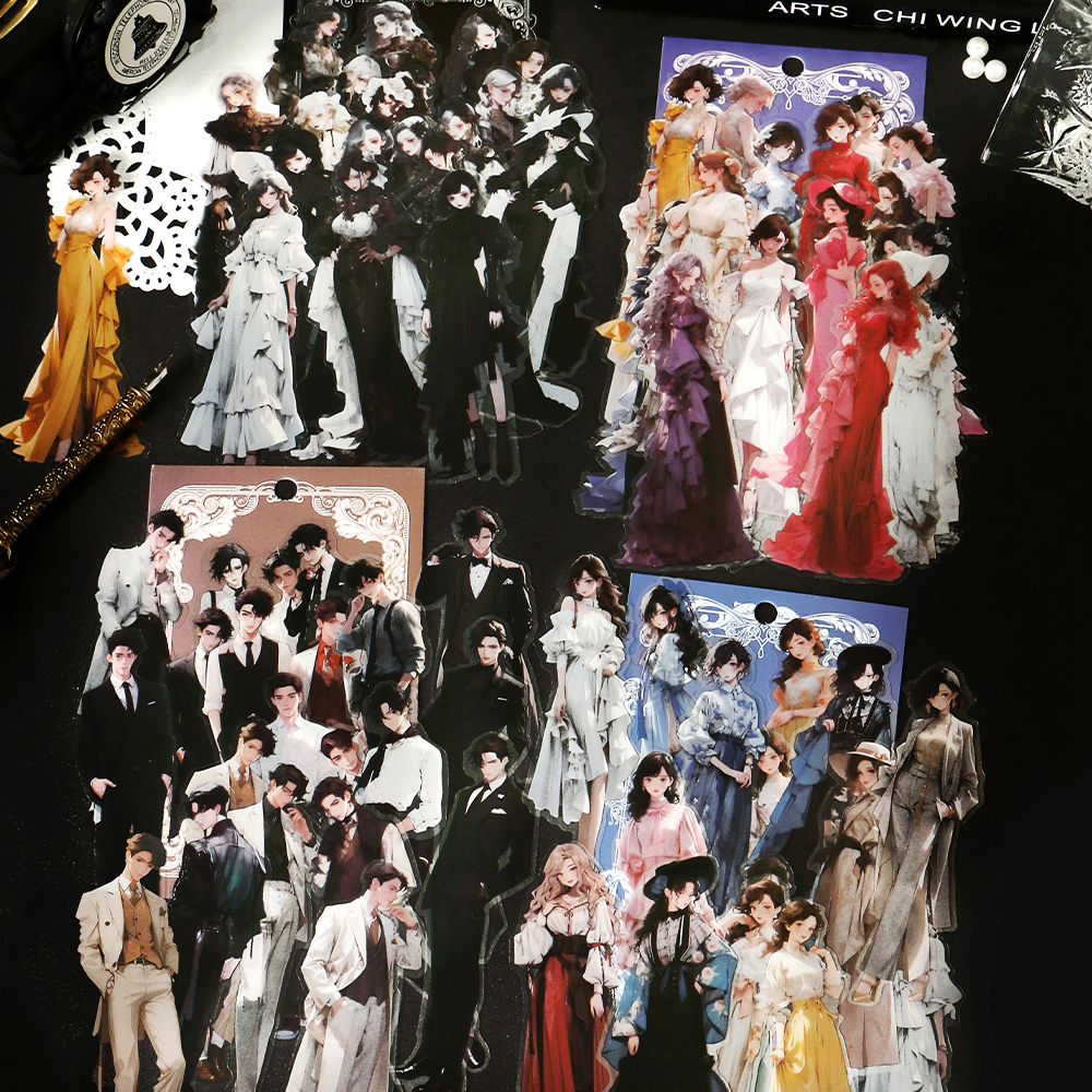 นายกระดาษ 4 สไตล์ 20 ชิ้น/แพ็คสติกเกอร์สัตว์เลี้ยง Retro ญี่ปุ่นเกาหลีตัวอักษรตกแต่งคู่มือ DIY วัสดุ