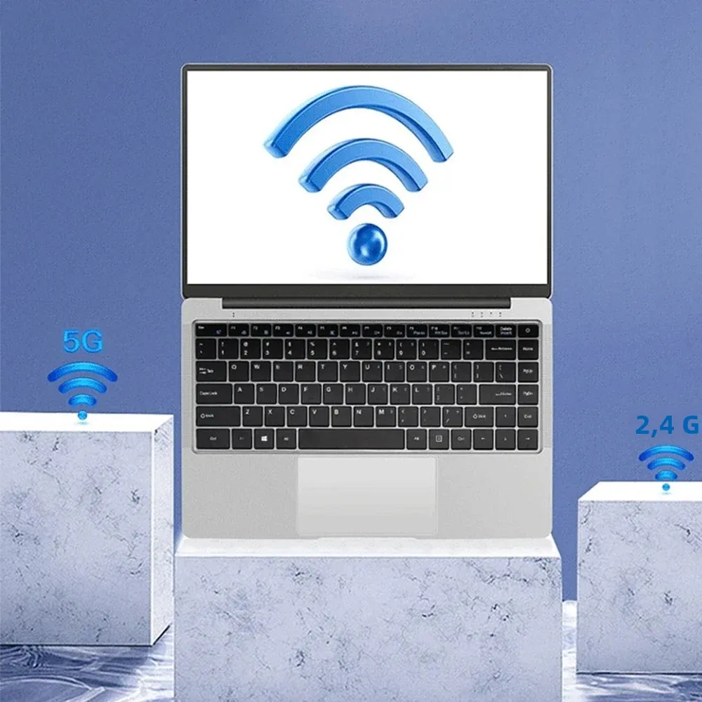 Ordinateur portable de travail de bureau commercial Celeron N4000 Windows 11 Pro de 14,1 pouces - 8 Go de RAM MAX 1 To SSD - WiFi 2,4 G et 5,0 Go, Bluetooth