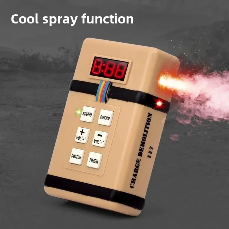 New Tactical explosive Pack Toy Airsoft Children's Smoke Grenade Toy with Light Sound Effects for CS Cosplay Game Boys Best Gift