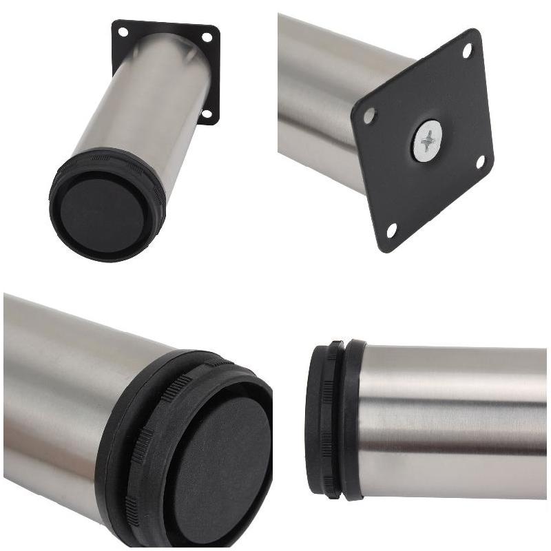 4 pezzi 5-25 cm mobili divano letto regolabile gamba tavolo in acciaio inossidabile letto divano armadio piedi piedi gambe piede di ricambio in metallo