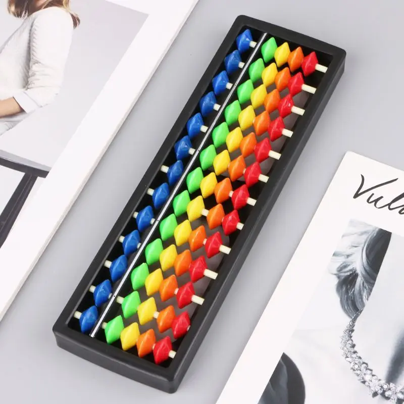 Strumento calcolo aritmetico soroban portatile in plastica portatile a 13 colonne Dropship con colori