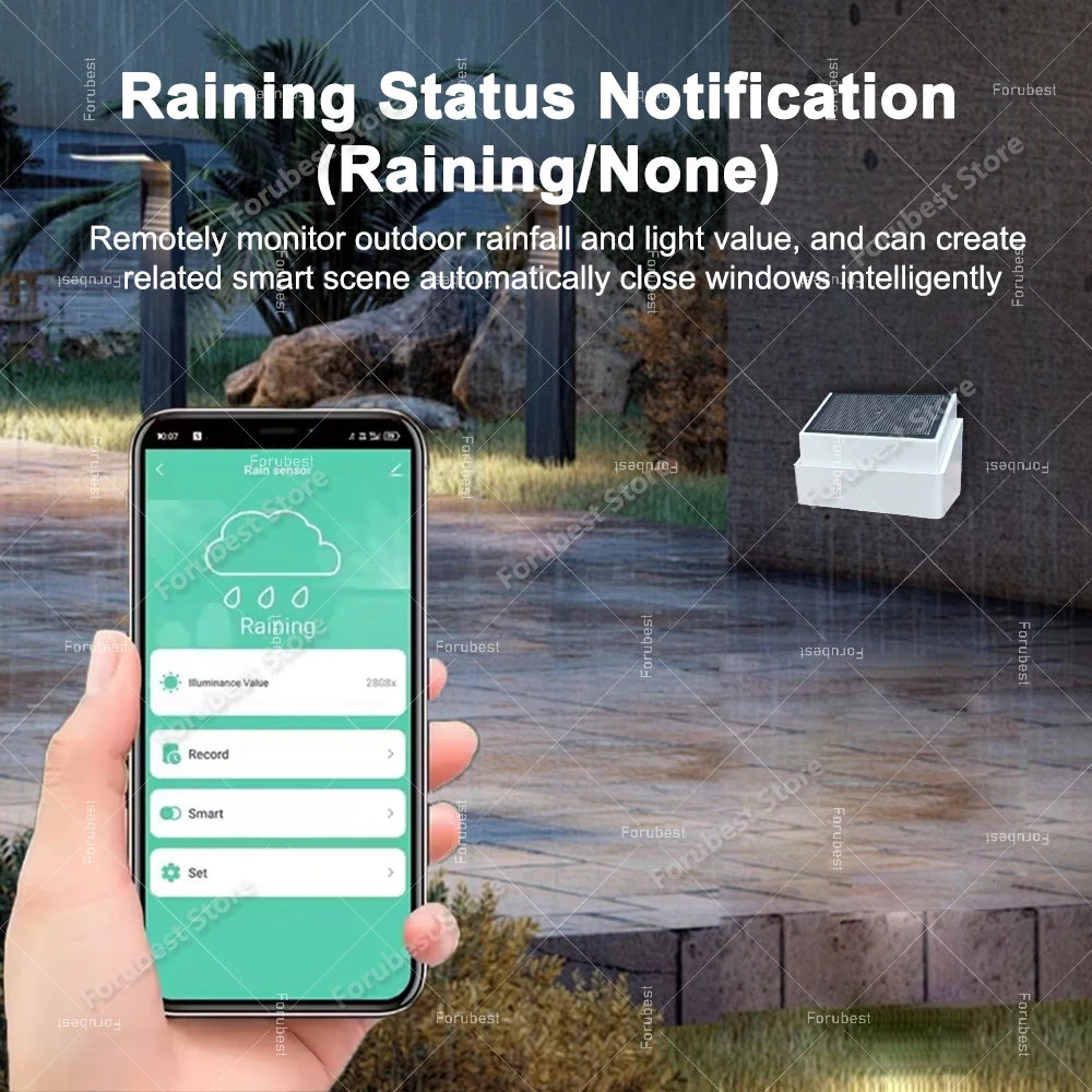 Tuya 2 em 1 zigbee detector de chuva sensor de gota de chuva vazamento de água detecção de chuva, com detecção de leveza para vida inteligente zigbee2mqtt