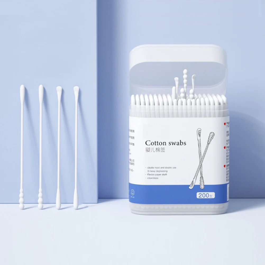 Cotton Swab Ear Sticks Box 5000 Disposable Buds Pointed Tips Reusable Fioc Cleanser Double-end Swabs Vaapes