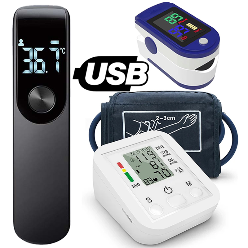 Braccio digitale medico BP Monitor della pressione arteriosa Tensiometro Tonometro Sfigmomanometro automatico Misuratore di impulsi della frequenza cardiaca Ossimetro