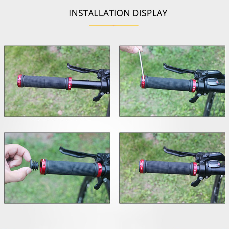 Empuñaduras de bicicleta con bloqueo, empuñaduras de goma suaves para bicicleta de montaña, a prueba de polvo, impermeables, antideslizantes, accesorios para ciclismo de montaña
