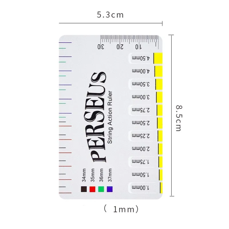 Acoustic Guitar Measuring Ruler Guitar String Height Gauge Ruler Card Luthier Tool for Electric/Classic Guitar Bass