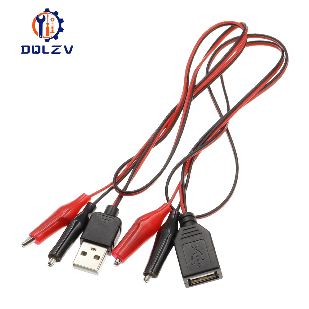 60 см тестовый зажим типа «крокодил» к USB-разъему «папа-мама», адаптер, тестовый зажим «крокодил», зажим, кабель питания