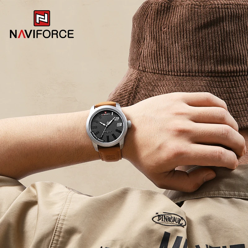 Original NAVIFORCEนาฬิกาสําหรับชาย2022ใหม่ควอตซ์กีฬานาฬิกากันน้ําแฟชั่นคุณภาพสูงชายนาฬิกาข้อมือหนัง