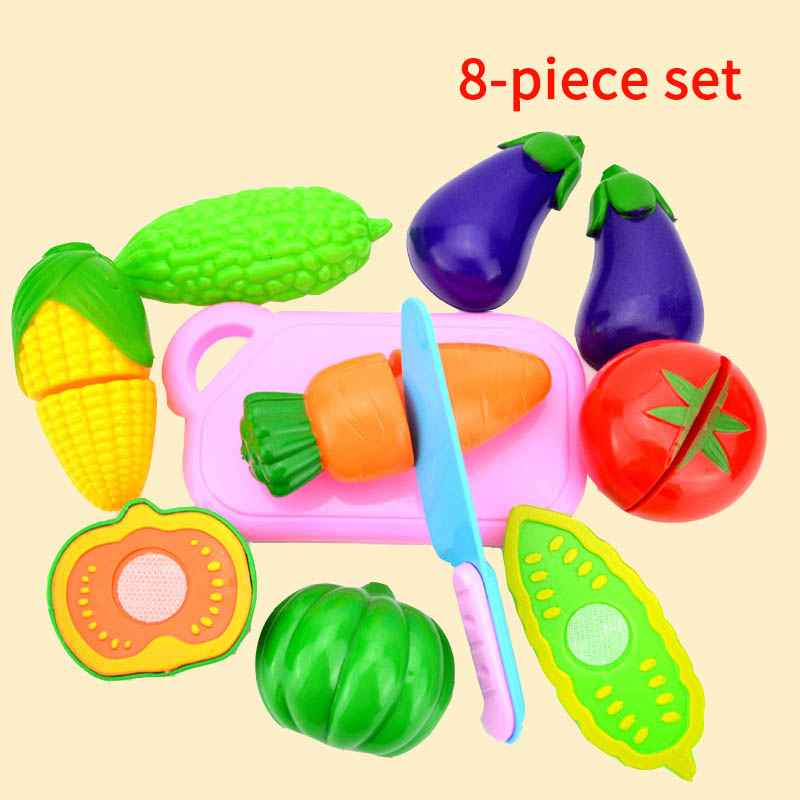 Children's Small Toys Set Fresh Fruit Vegetables Cutting Toy Funny Kitchen Simulation Suit Food Learning Early Educational Gifts