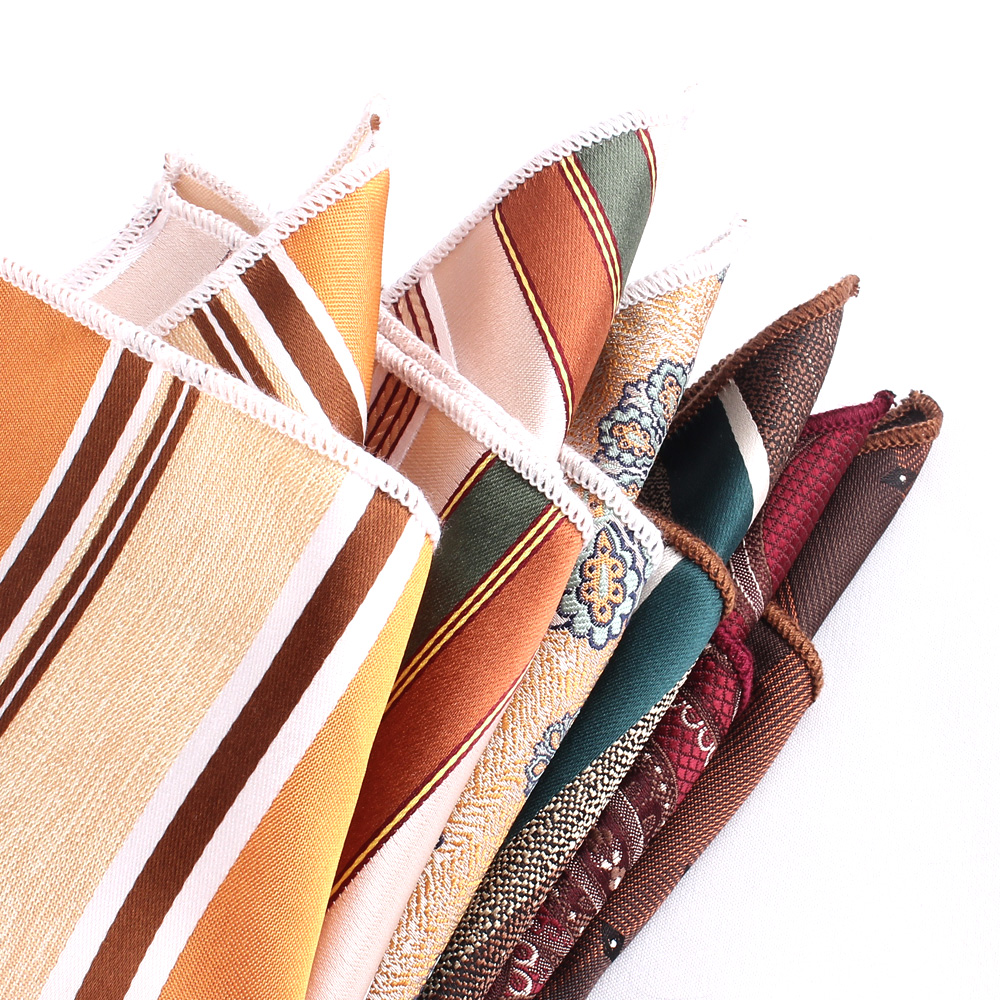 Lenço floral para homens e mulheres ternos, toalha de bolso quadrada, toalha de peito, lenço, casamento, presentes, listra