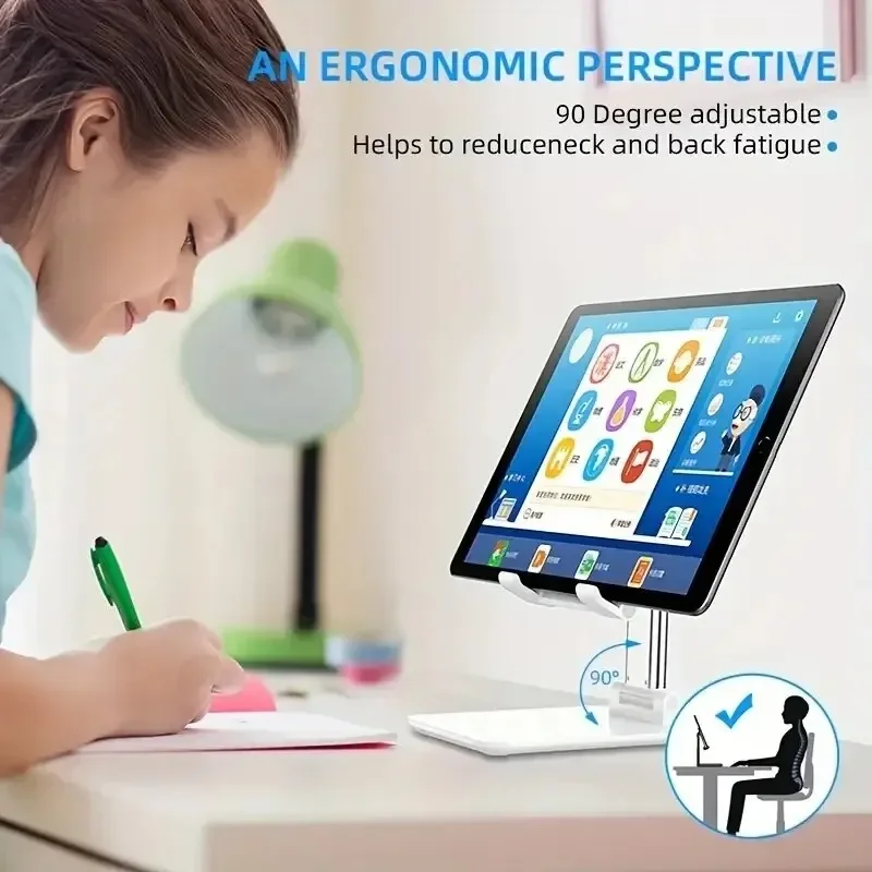 Flexible Foldable Phone  Tablet Holder - Adjustable Desktop Stand for All Devices  Ideal for Live Streaming  Lazy Use