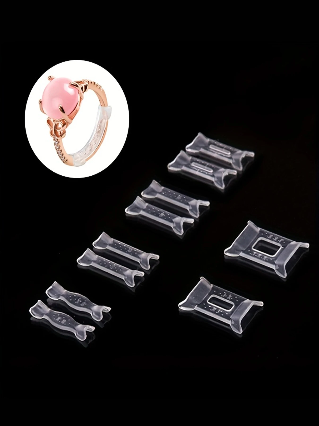 Juego de 12 almohadillas para ajuste de anillos.