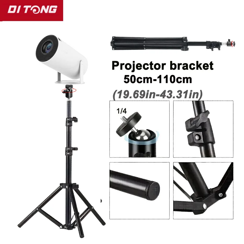 DITONG 110 centimetri 1/4 foro per vite Staffa portatile universale per magcubic HY300 pro Proiettore Treppiede Supporto per supporto HY320 mini proiettore