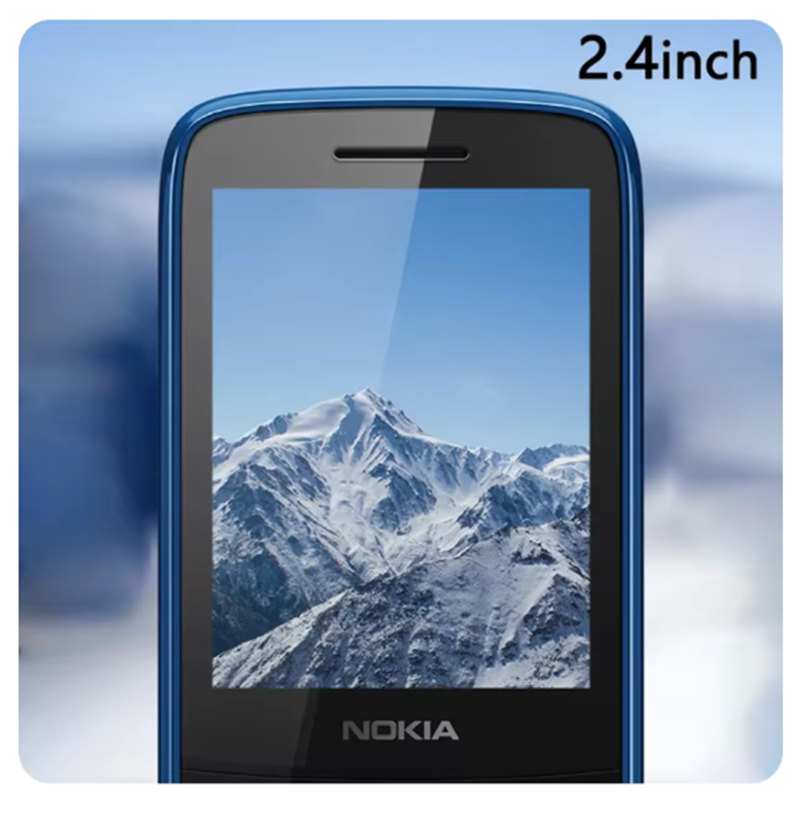 Nokia 215/225 4g telefone móvel 2.4 "dupla sim bluetooth rádio fm 1150mah recurso de espera longa botão chave hebraica usado telefone