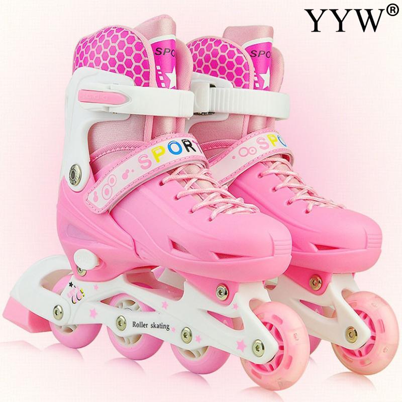 Inline Roller Skate Schuhe Kind 4-Rad Turnschuhe Kid Jugend Anfänger Junge Und Mädchen Roller Skating-Schuhe Schutz getriebe Anzug